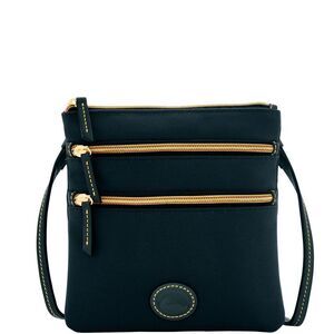 Dooney & Bourke Nylon North South Triple Zip Shoulder Bag - Black Black
